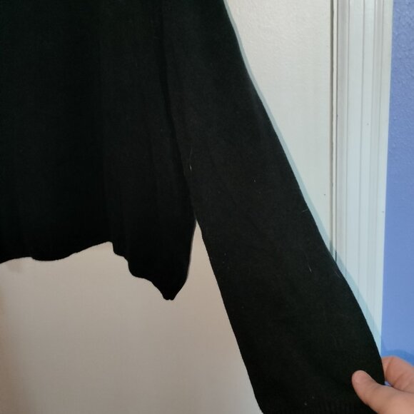 Thin black sweater, size XL, silver J, classic, 90s, retro - Picture 2 of 10